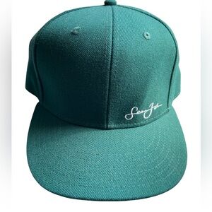 Sean John vintage  green baseball cap, embroidered signature logo. Sz 7 3/4
